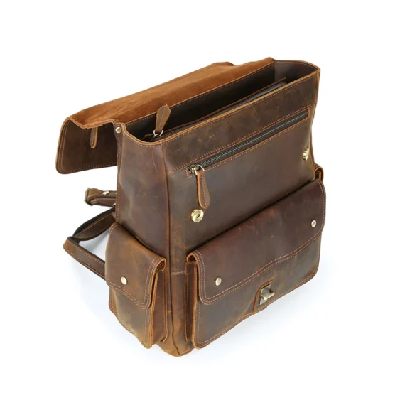 G-FAVOR Men’s Genuine Leather Vintage Backpack