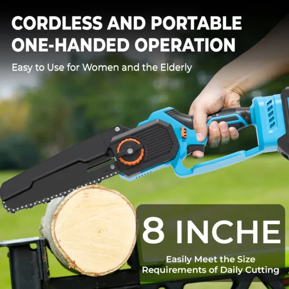WOODMAX CX-DJL-05 8-Inch Cordless Chainsaw