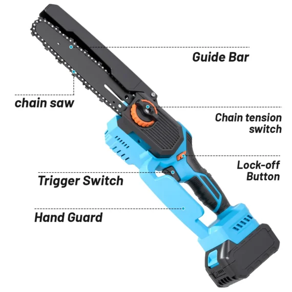 WOODMAX CX-DJL-05 8-Inch Cordless Chainsaw