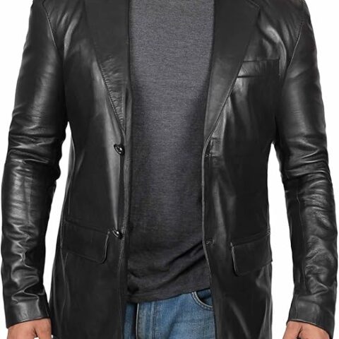 Men's Lambskin Leather Blazer