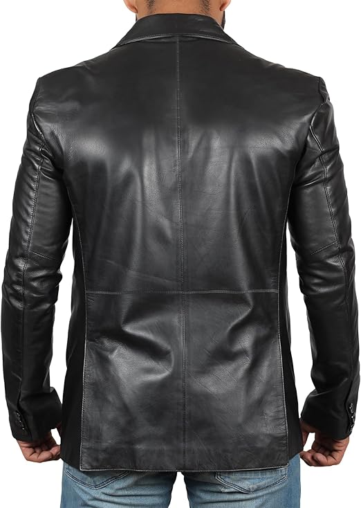 Men's Lambskin Leather Blazer
